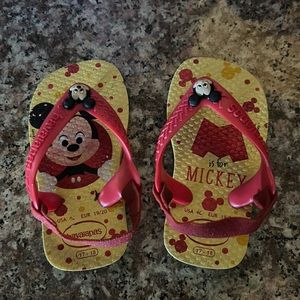 Havaianas Disney Baby Mickey Mouse Thong flip flops US size 4